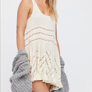 free people voile and lace trapeze slip dress